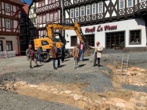 Baustelle Marktplatz - Mauerfund